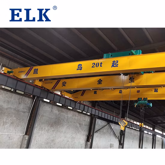 15 Ton Industrial Workstation Double Beam Overhead Bridge Crane