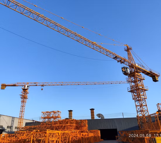 Nuovo braccio da 60 m max.  Caricare una gru a torre topless da 10 tonnellate