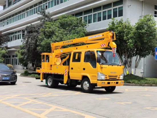 Piattaforma di lavoro aereo ufficiale Aichi da 18,3 m montata su camion articolata + braccio telescopico